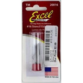 Excel #16 Stencil Edge Blade (5) Excel 20016 Replacement Light Duty Blades NEW