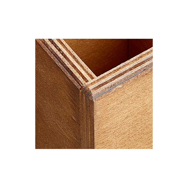 Chalkboards UK Table Top Cutlery Holder, Wood, Dark Oak, 8