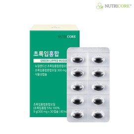 NutriCore [뉴트리코어] 초록입홍합 30캡슐 X 1박스 [Nutricore] Green-Lipped Mussel 30 Capsules X 1 Box