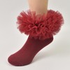 TWINKLING AT DOWN Girls socks fluffy ruffled edge princess dress