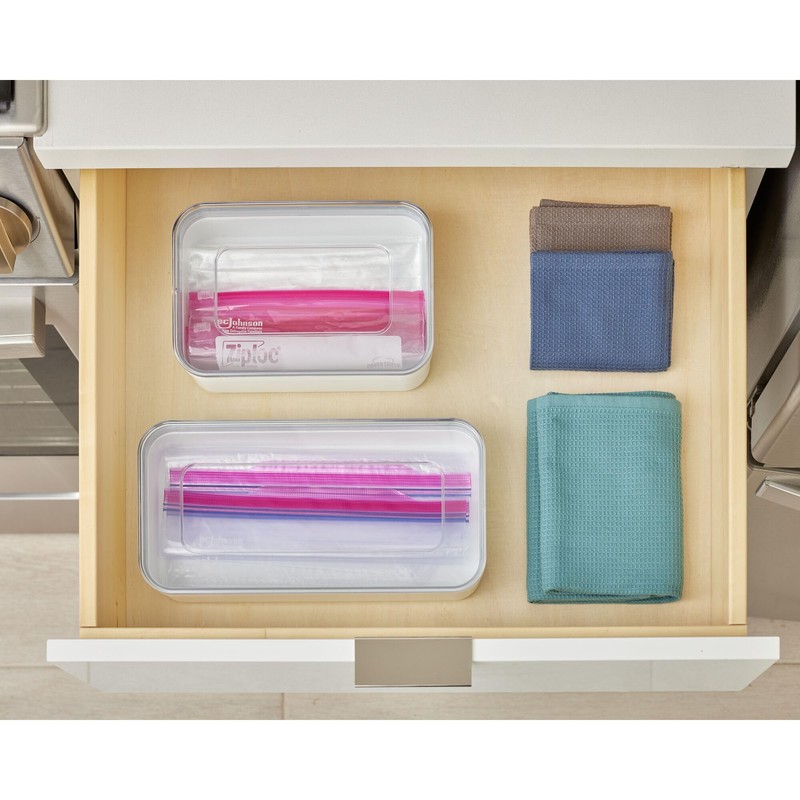 iDesign Recycled Plastic Sandwich Ziplock Bag Holder and Dispenser –