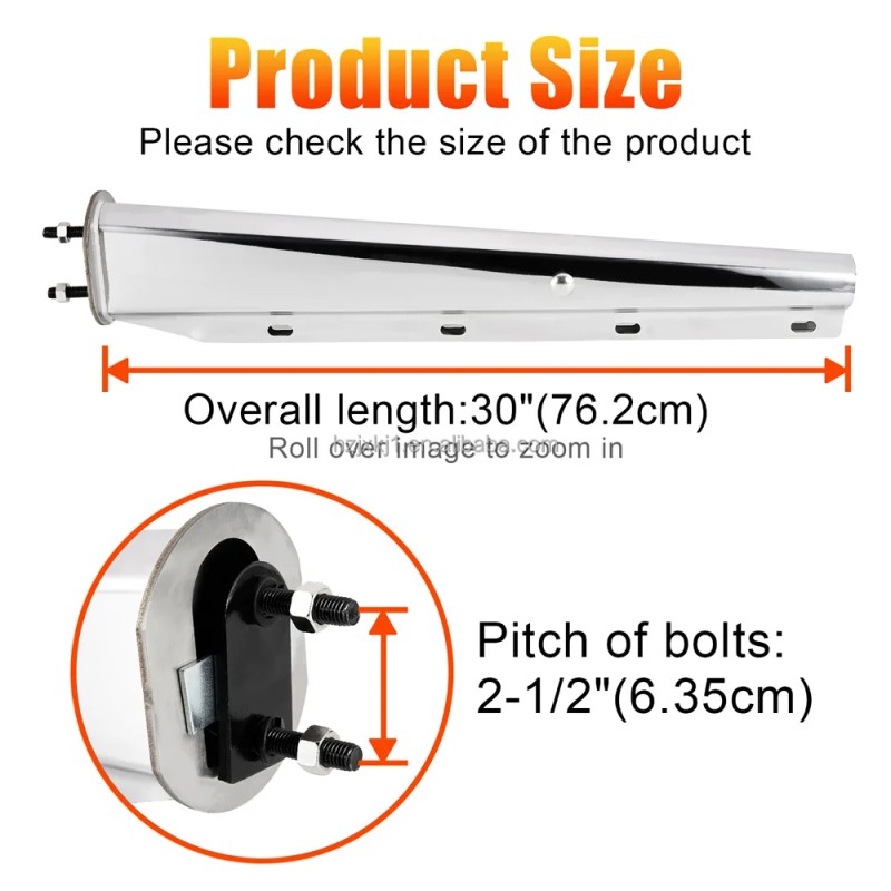 OEM 30 Inch Stainless Steel Straight Mud Flap Hanger Semi