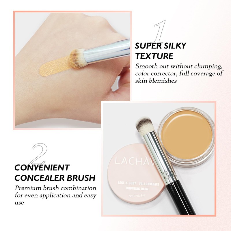 LOKFAR Concealer Full Coverage Kit with Brush, Under Eye Concealer