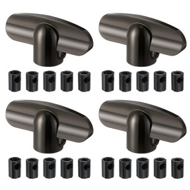 Avenuebool 4 Pack Universal Tee Crank Casement Window Handles, Low Profile Design Prevents Interference with Window Coverings, Crank Replacement Handles, 1-1/8" x 2-3/8 (Satin Bronze)