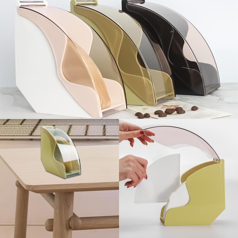 Coffee Filter Holder Storage Coffee Filter Paper Dispenser Box with