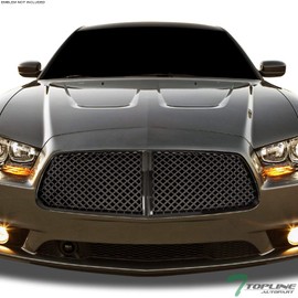 Black Mesh Front Hood Bumper Grill Grille ABS For 2011-2014 Dodge Charger