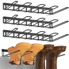 Boot Rack - 8-Pair Wader Hangers Wall Mount Cowboy Boot Hangers - Wall Boots Holder Storage Organizer for Closet, Entryway, Indoor, Garage 4 Pack