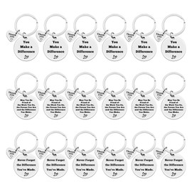 Ximalun 18 Pcs Thank You Gifts Colleague Leaving Retirement Gifts Keyring Appreciation Gifts for Employee Staff Team Coworker Thank You Gifts for Nurse Teacher Coach Mentor Social Worker