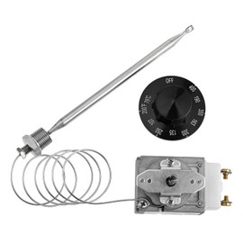 Mgoodoo RX-2-24 Thermostat for Fryer with Knob, 3/8" Mpt Stuff Box, Minivolt Thermostat Control Compatible with Atosa 301030004, Robertshaw 5300-402, Adcraft Deep Fryer, 200-400F.