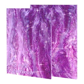 FaeliKnise Pearl Glitter Cast Acrylic Sheet 1/8 for Laser Cutting 12x8 Inch Sparkly Water Stream Pattern Colored Acrylic Sheets for Laser Engraving,Crafts,DIY Projects(12x8 Inch, Violet,2)