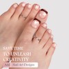 OPkssnails Uñas postizas cortas para pies, 150 unidades, tonos de