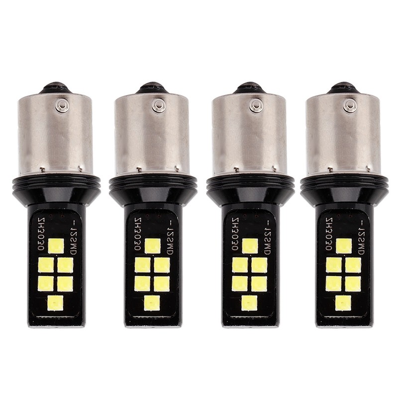 4pcs 12SMD LED White Lights Car Bulb Brake Stop Turn
