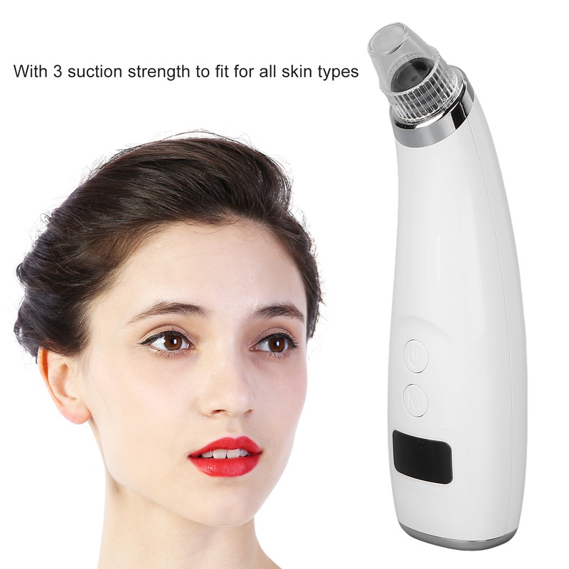 Electric Blackhead Vacuum Cleaner LED Display 3 Strength Blackhead Extractor
