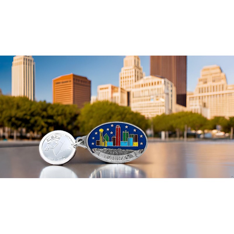 Lamatar1 Texas Souvenir Keychain Metalic (Texas Dallas Keychain)