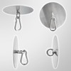 Raconvolo Adhesive Ceiling Hooks 4 Pack Stainless Steel Sticky Pad