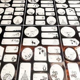 Christmas Silver Foil Gift Labels/Stickers - 100