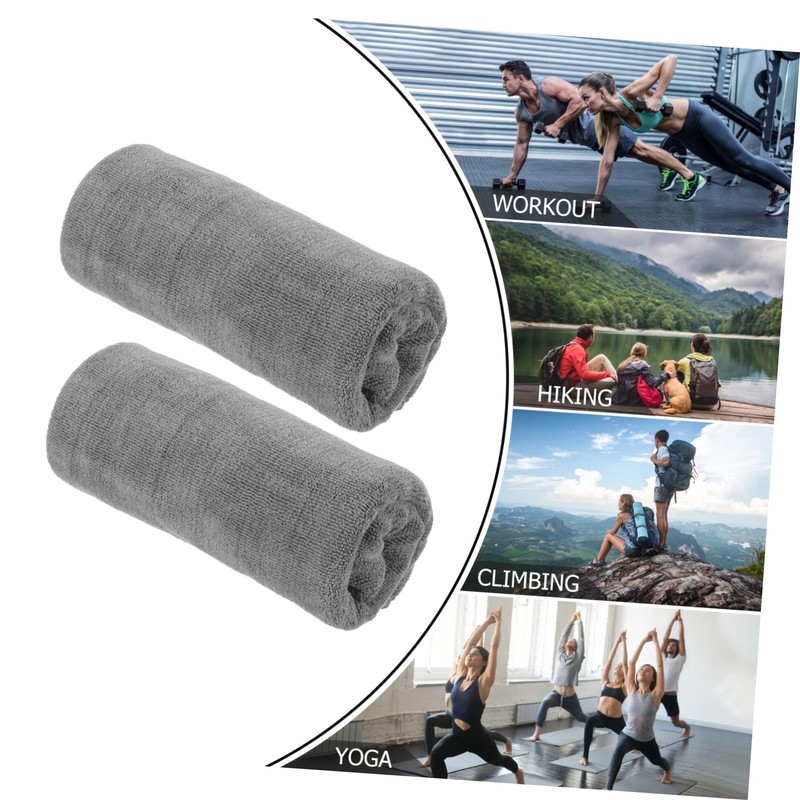 KOMBIUDA 2pcs Microfiber Gym Towels Absorbent Quick Dry Comfortable Workout