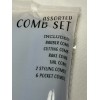 modesa assorted comb set 12 piece barber cutting rake tail