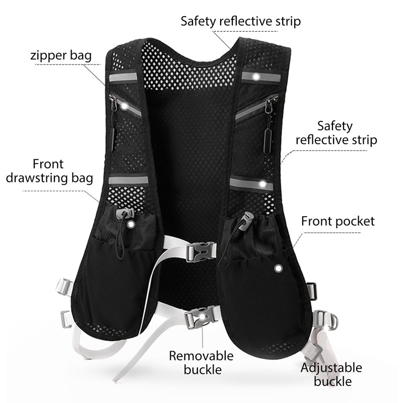 Running Vest for Men and Women, Hydration Backpack Running with