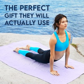 Dock & Bay Quick Drying Towel - For Sports & Gym - Compact, Lightweight - 100% Recycled - Includes Bag - Essential - Meadow Lilac, Large (160x90cm, 63x35)