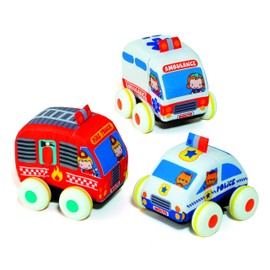 Molto Cars & Fun Friction Fabric Cars. Soft Toy Suitable for Babies from 12 Months, Develops Fine Motor Skills, Removable for Washing