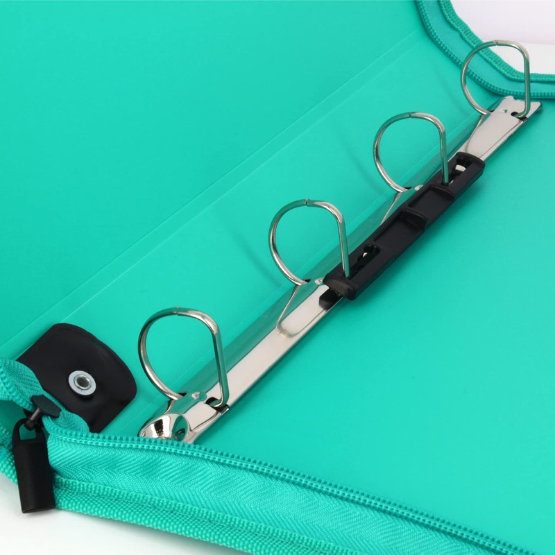 Grafoplás 4800936 A4+ Zip Ring Binder Turquoise 4 Rings 25mm