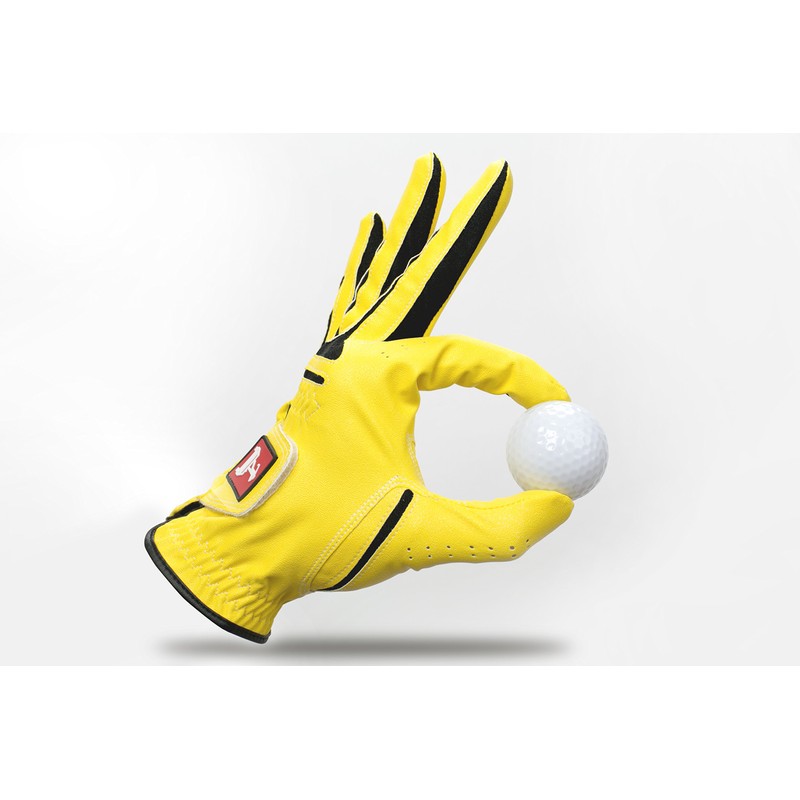 HOLZundEISEN Crossgolf gloves, original crossgolf equipment, left-handed (neon green, S)