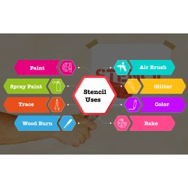 Tulsa Stencils Punisher Skull Stencil  - Reusable Color, Draw, Paint Custom Stencil Art - 6"x8"