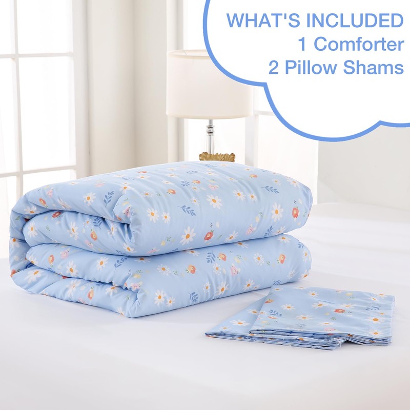 Yibeizi Queen Comforter Set, Cooling Lightweight Summer Bedding Comforter Sets,