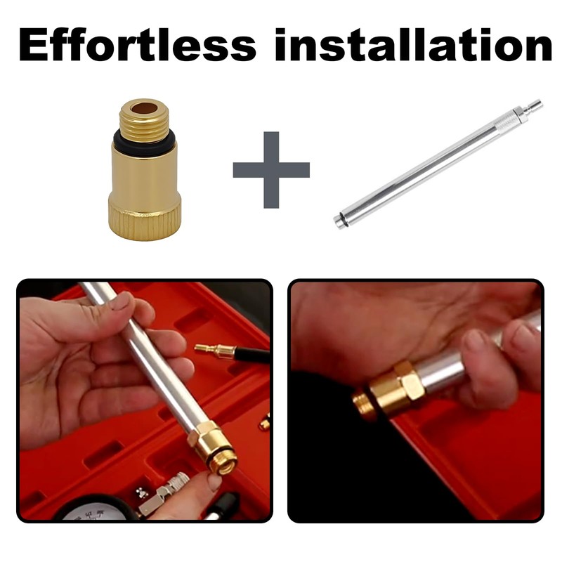 10mm Tester Spark Plug Adapter Compression Tester Adapter Engine Diagnostic