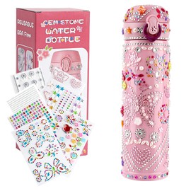 Gift for Girls, Decorate Your Own Water Bottle for Girls, Arts and Crafts Gifts Toys Kits 9 Year Old Girl Gifts, 8-12 Year Old Girl Gifts For Birthday Christmas Supply Kids Ideas Stocking Stuffer Pink