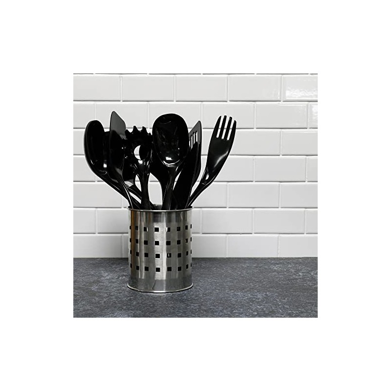 Chef Craft Basic Melamine Cooking Ladle, 10.5 inch, Black