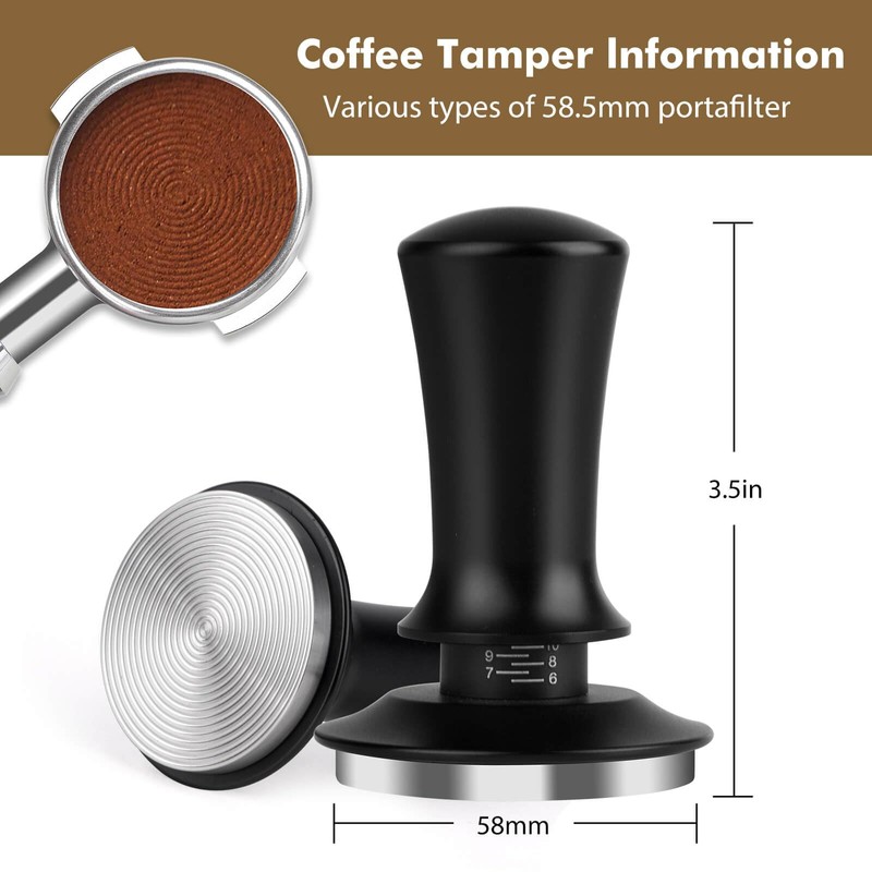 Attsky 58mm Espresso Tamper, Coffee Tamper for Espresso Machine, Espresso