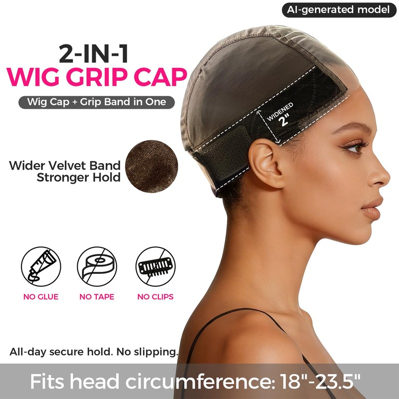 Labhairs Wig Grip Cap for Women, Lace Cap with 4x5