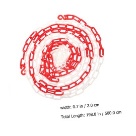 VILLFUL Plastic Barrier Chain 5m Caution Security for Crowd Control Weatherproof Safety Chain for Traffic Management