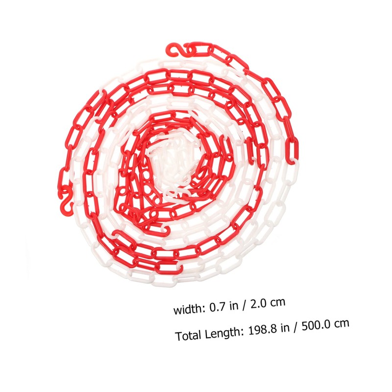 VILLFUL Plastic Barrier Chain 5m Caution Security for Crowd Control