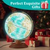 Illuminated Globe of the World with Wooden Stand, 8'' World
