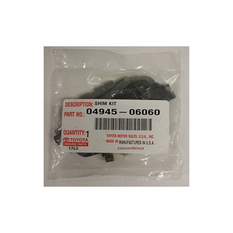 Lexus 04945-06060, Disc Brake Pad Shim Kit