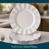Silver Spoons Veil Ivory Plastic Salad Plates - (Pack of