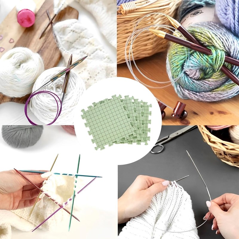 Foribyw 4Pcs Extra Thick Blocking Mats for Knitting and Crochet