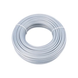 KJLEEN Heavy Duty Strimmer Wire 3mm x 45m Nylon Steel Grass Trimmer Line Round Replacement Garden Strimmer Cord Metal Mowing Rope for Over Grown Weeds