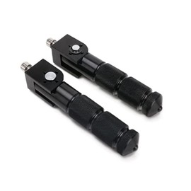 Deepa Universal M8 Folding Tandem Step CNC Aluminum Left and Right Set Black Foot Pegs Bike Step Back Step Honda Kawasaki Suzuki Monkey Gorilla Solo Ape ATV