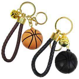 2 Pieces of Basketball Keychains, Creative Keychains, Bell Keychains, Backpack Charms, Fan Keychains