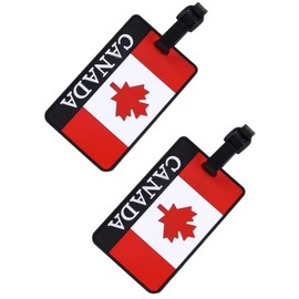 Luggage Tags, Anadian Flag，Suitable for Women's and Men's Luggage, Handbags, Backpacks, Schoolbags and Travel Cases（2PCS）