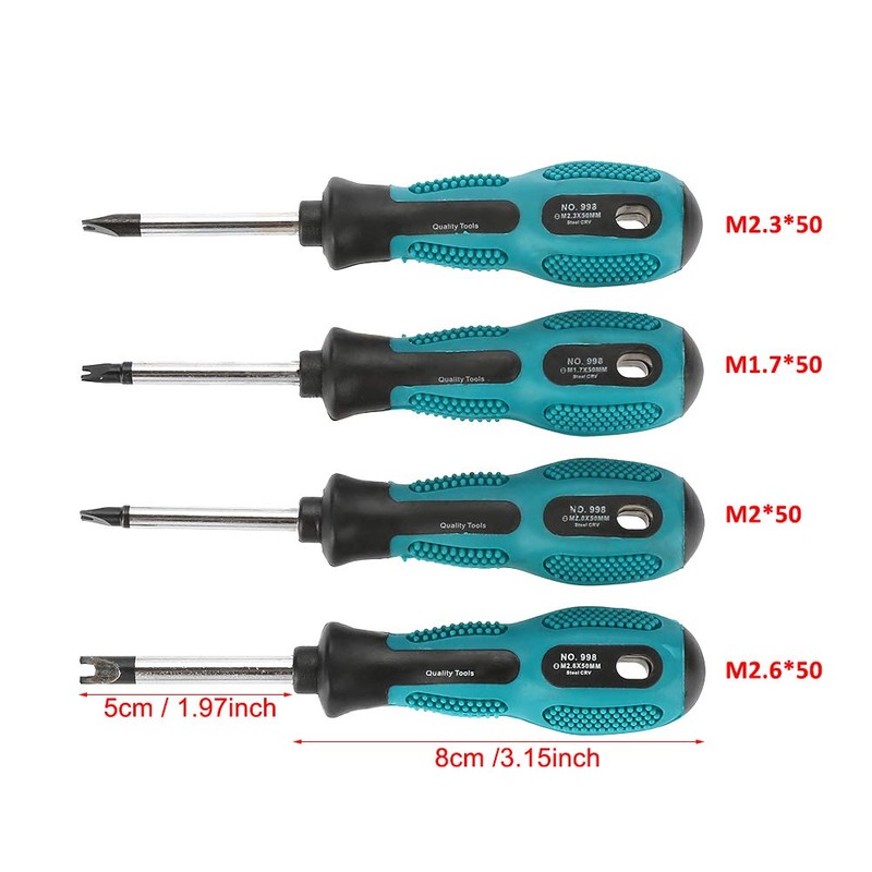 4Pcs U Fork Screwdriver Magnetic Chrome Vanadium Steel Hand Screw