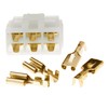 10 Set of 6 Way Pin 6.3mm Electrical Multi Plug