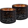 GOSO Black Lamp Shades Set of 2, Drum Lamp Shades