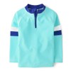 Gymboree,and Toddler Embroidered Long Sleeve Rashguard,Teal,6