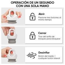 REVOMAX Botella Térmica, Termo Acero Inoxidable con Doble Sellado, Conserva el Calor por 18 Horas y el Frío por 36 Horas, Térmica con Válvula de Escape para Bebidas Gaseosas y Cerveza, 20Oz, Blanco