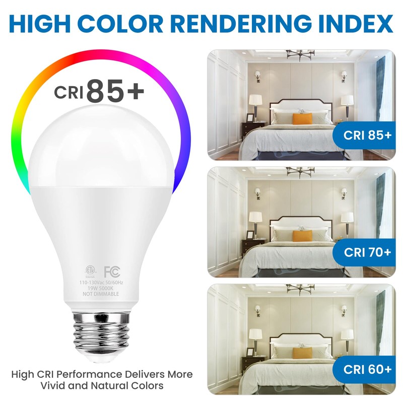 QQLXST Super Bright LED Light Bulbs, 150 Watt Equivalent, 5000K